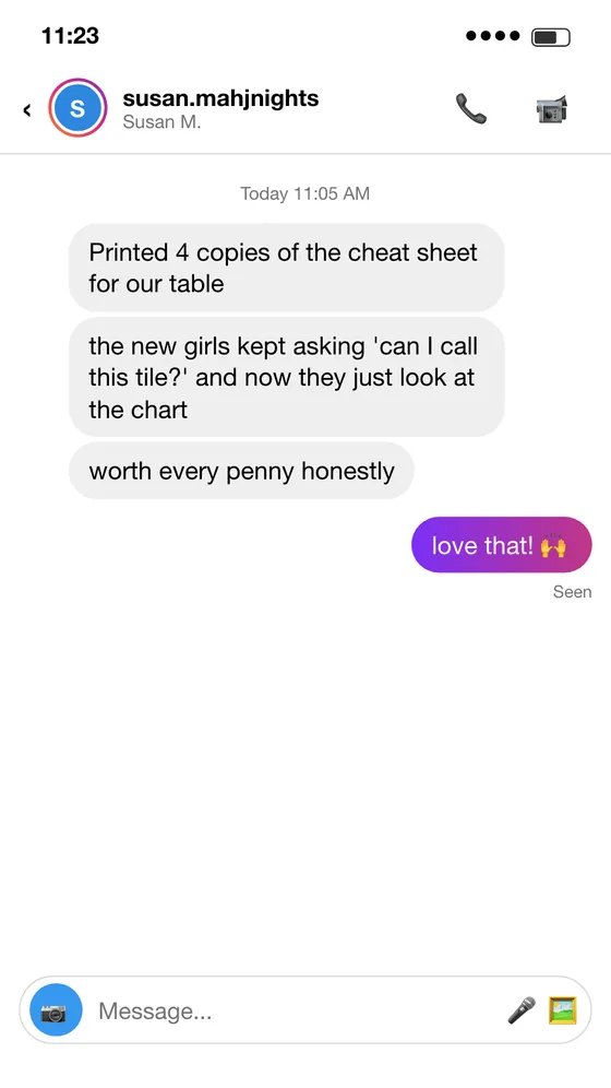 Message from a buyer